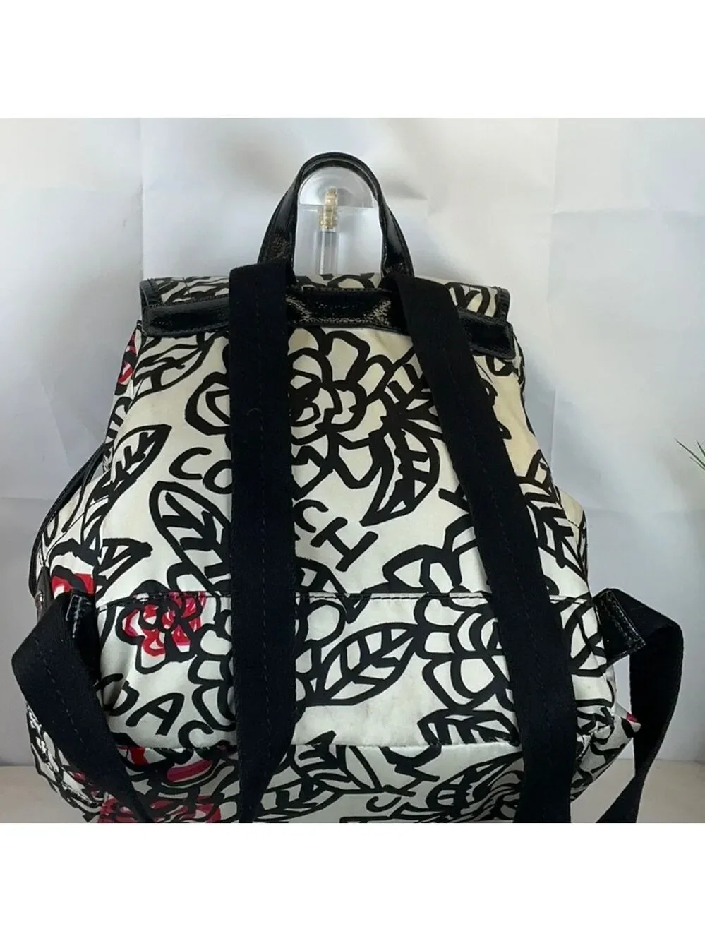 Coach Poppy Y2K Daisy Floral Graffiti Nylon‎ Backpack Bag